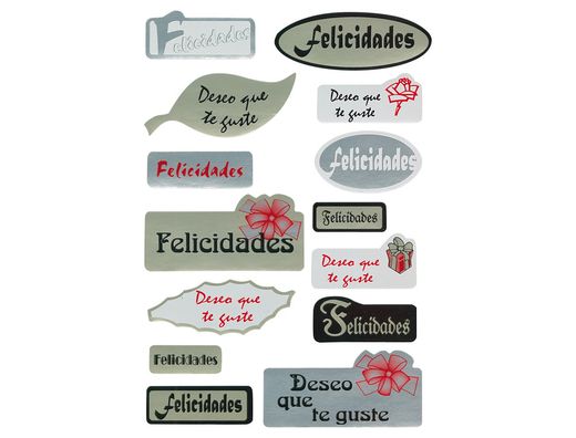 Etiquetas Liderpapel Felicidades Sobre de 5 H.
