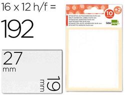 Etiquetas Liderpapel Sobre de 10 H. + 2 H. Obsequio 19X27 mm -16 Unidades Por Hoja