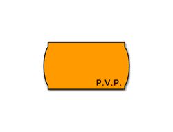 Etiquetas Meto Onduladas 26 X 16 mm Pvp Fn. Adh 2 -Fluor Naranja -Rollo 1200 Etiquetas