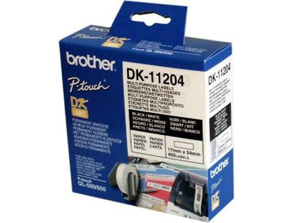 Etiquetas multipropósito Brother 17 x 54 mm negro sobre blanco
