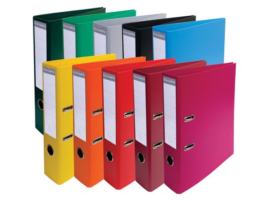 EXACOMPTA 10 Archivadores palanca A4 70mm Colores surtidos intensos 53074E