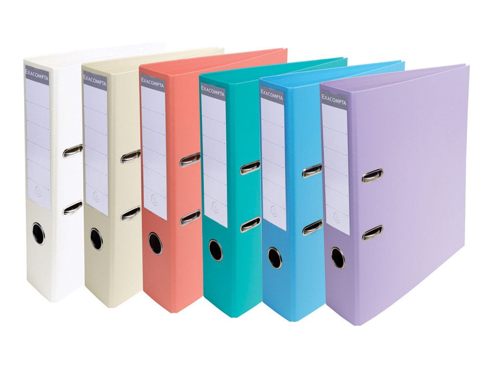 EXACOMPTA Archivadores Palanca A4 70 mm Colores surtidos pasteles 53084E