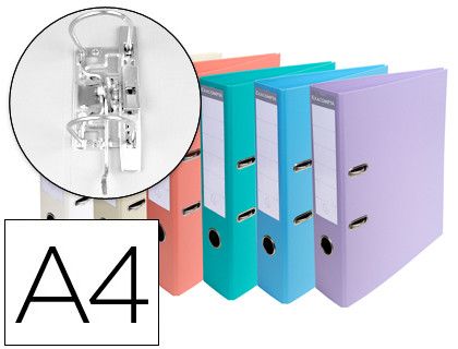 EXACOMPTA Archivadores Palanca A4 70 mm Colores surtidos pasteles 53084E