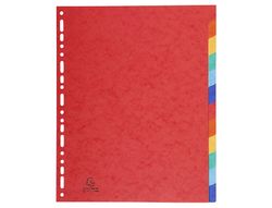 Exacompta separador cartulina lustrada xxl 12 posiciones ref.2412e