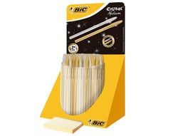 Expositor Boligrafo Bic cristal Celebration Oro y Plata