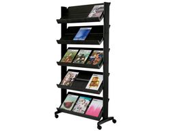 Expositor Fast-Paperflow de Suelo Movil Negro