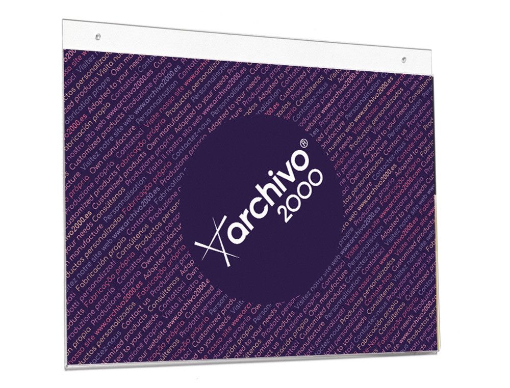 Expositor mural archivo 2000 con taladros ultra transparente din a4 horizontal 300x235 mm