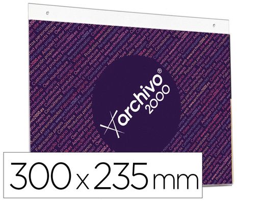 Expositor mural archivo 2000 con taladros ultra transparente din a4 horizontal 300x235 mm