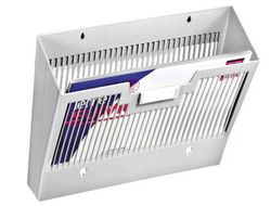 Expositor Mural Cep de Pared Poliestireno Rejilla 1 Compartimento Gris 360X257X95 Mm