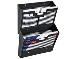 Expositor Mural Cep de Pared Poliestireno Rejilla 1 Compartimento Negro 360X257X95 Mm