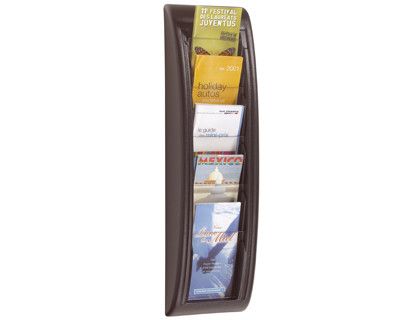 Expositor Mural Fast-Paperflow Postales A6 Negro 5 Casillas 650X181X95 Mm