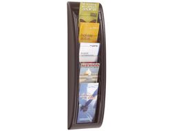 Expositor Mural Fast-Paperflow Postales A6 Negro 5 Casillas 650X181X95 Mm