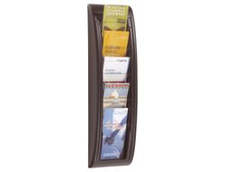 Expositor Mural Fast-Paperflow Postales A6 Negro 5 Casillas 650X181X95 Mm