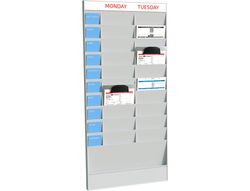 Expositor mural paperflow din a4 20 casillas modulo base color gris