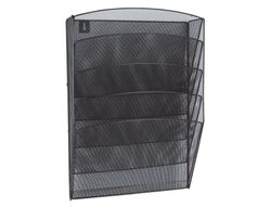 Expositor Mural Q-Connect de Pared 5 Bandejas Din A4 Negro 9,3X31,5X44 Cm