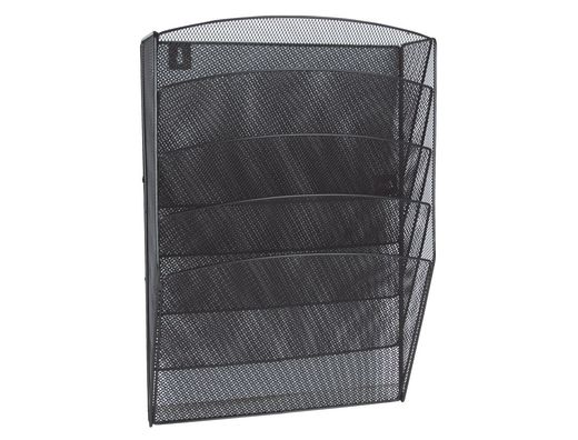 Expositor Mural Q-Connect de Pared 5 Bandejas Din A4 Negro 9,3X31,5X44 Cm