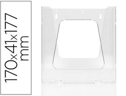 Expositor mural q-connect metacrilato un compartimento din a5 transparente 170x41x177 mm