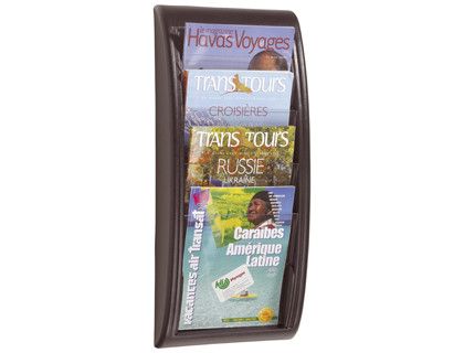 Expositor negro Quick Fit A4 casillas 4 Fast Paperflow