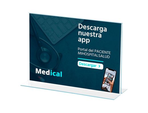 Expositor sobremesa archivo 2000 en forma de t A4 horizontal 85x300x215 mm