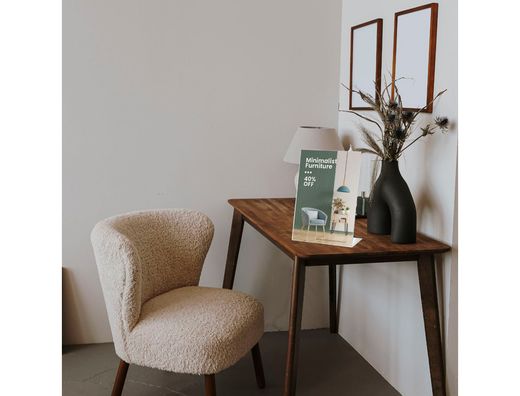 Expositor sobremesa archivo 2000 petg flexible en forma de l din A5 vertical 55x150x210 mm