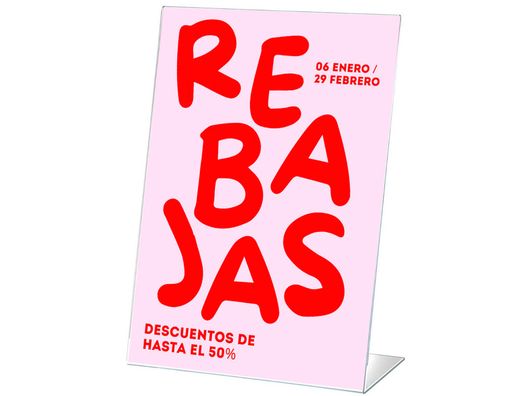 Expositor sobremesa archivo 2000 petg flexible en forma de l din a6 vertical 45x105x150 mm