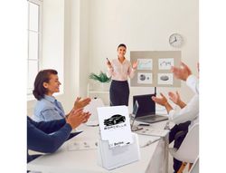 Expositor sobremesa archivo 2000 portafolletos 1 compartimento A4 vertical fondo cajetin 38 mm