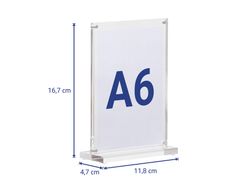 Expositor sobremesa maul vision acrilico din a6 118x47x170 mm