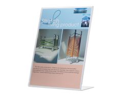 Expositor Sobremesa Q-Connect con Forma de L Metacrilato Tamaño 213X300 Mm