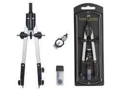 FABER CASTELL Compás ajuste rápido con tornillo central y articulaciones en ambos brazos 32722-8