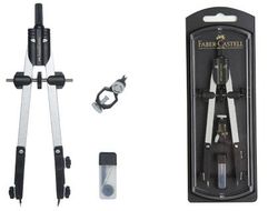 FABER CASTELL Compás ajuste rápido con tornillo central y articulaciones en ambos brazos 32722-8
