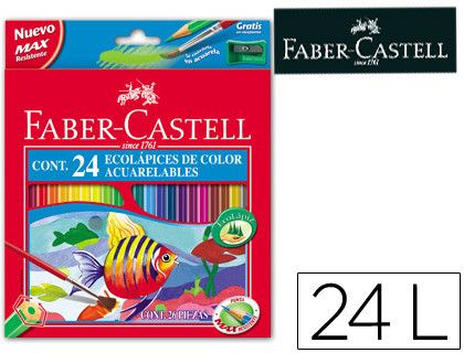 Faber Castell Estuche 12 lápices escolares acuarelables