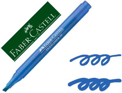FABER CASTELL Marcador fluorescente TEXTLINER 38. Cuerpo translúcido. Azul fluorescente 157751