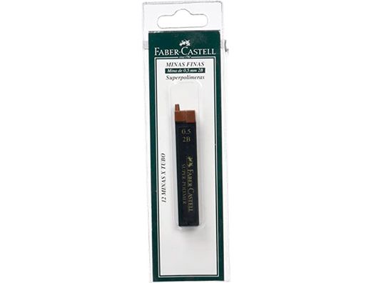 FABER CASTELL Mina Super Polymer 12 u Trazo 0.5 mm HB 120500