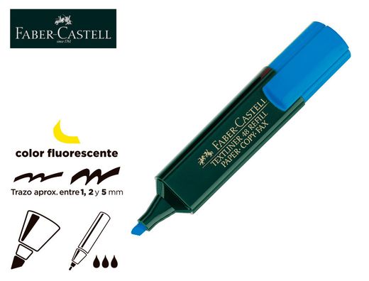 FABER CASTELL Textliner 48 Marcador fluorescente Azul Ref. 154851