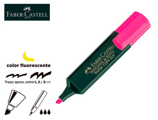FABER CASTELL Textliner 48 Marcador fluorescente Rosa Ref. 154828