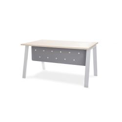 Faldón Metálico Blanca/Total Para Mesa 140 cm. Gris Aluminio