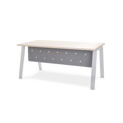 Faldón Metálico Blanca/Total Para Mesa 160 cm. Gris Aluminio