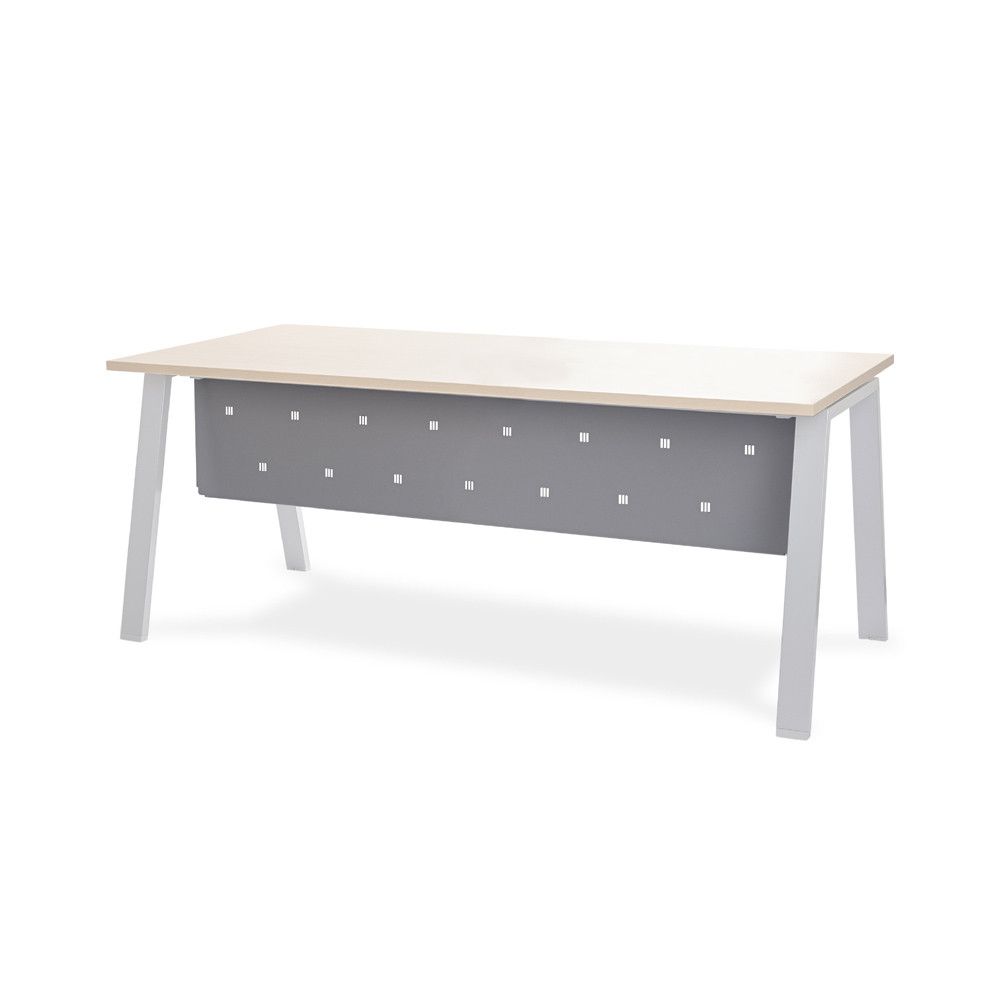 Faldón Metálico Blanca/Total Para Mesa 180 cm. Gris Aluminio