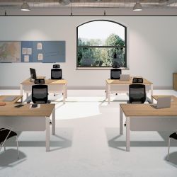 Faldón Metálico Blanca/Total Para Mesa 200 cm. Gris Aluminio