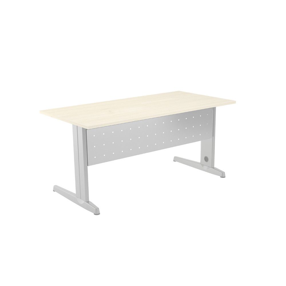 Faldón Metálico Metal Para Mesa 140  cm. Color Blanco
