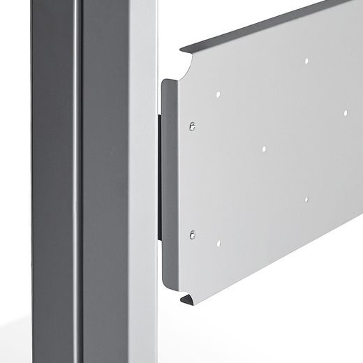 Faldón Metálico Metal Para Mesa 140 cm. Color Blanco