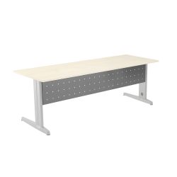 Faldón Metálico Metal Para Mesa 180  cm. Color Aluminio