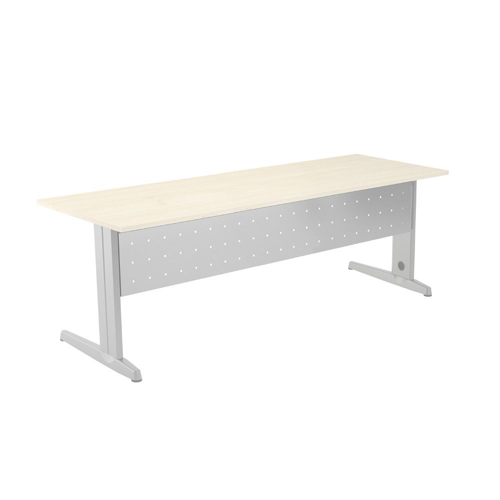 Faldón Metálico Metal Para Mesa 180  cm. Color Blanco