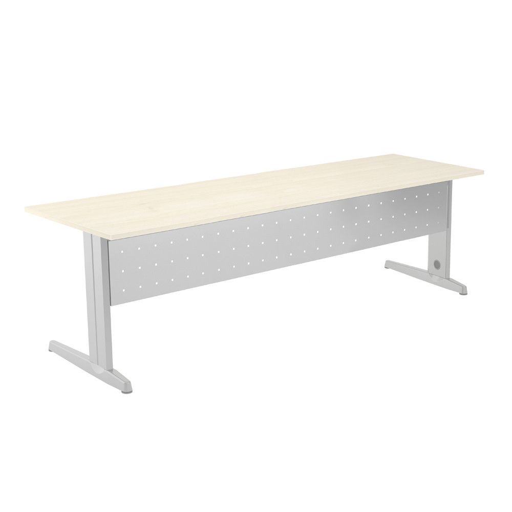 Faldón Metálico Metal Para Mesa 200  cm. Color Blanco