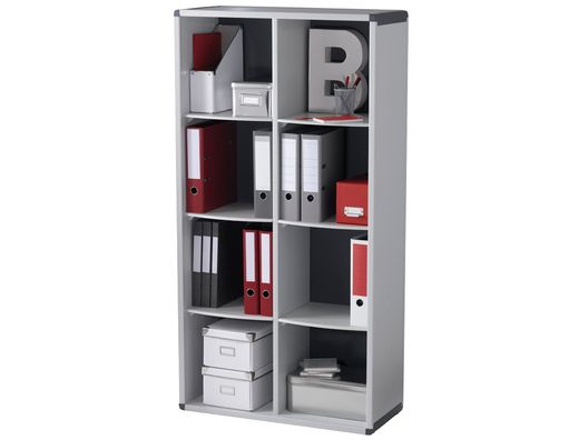 FAST Mueble biblioteca 8 compartimentos 155,4X79x33cm Gris BM8K2.11