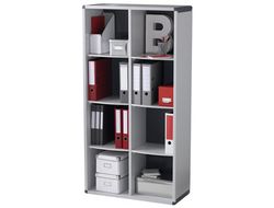 FAST Mueble biblioteca 8 compartimentos 155,4X79x33cm Gris BM8K2.11