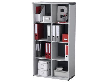FAST Mueble biblioteca 8 compartimentos 155,4X79x33cm Gris BM8K2.11