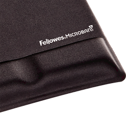 FELLOWES Alfombrilla con reposamuñecas de espuma canal-V® Negro 9181201