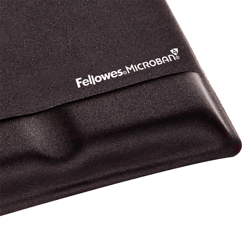 FELLOWES Alfombrilla con reposamuñecas de espuma canal-V® Negro 9181201