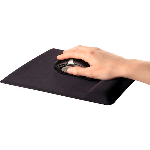 FELLOWES Alfombrilla con reposamuñecas de espuma canal-V® Negro 9181201